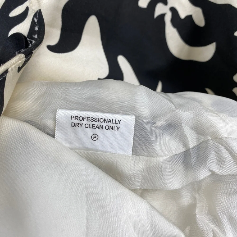 Tory Burch Monochrome Baroque Jacket Women 6 Black White Cotton Silk Luxury